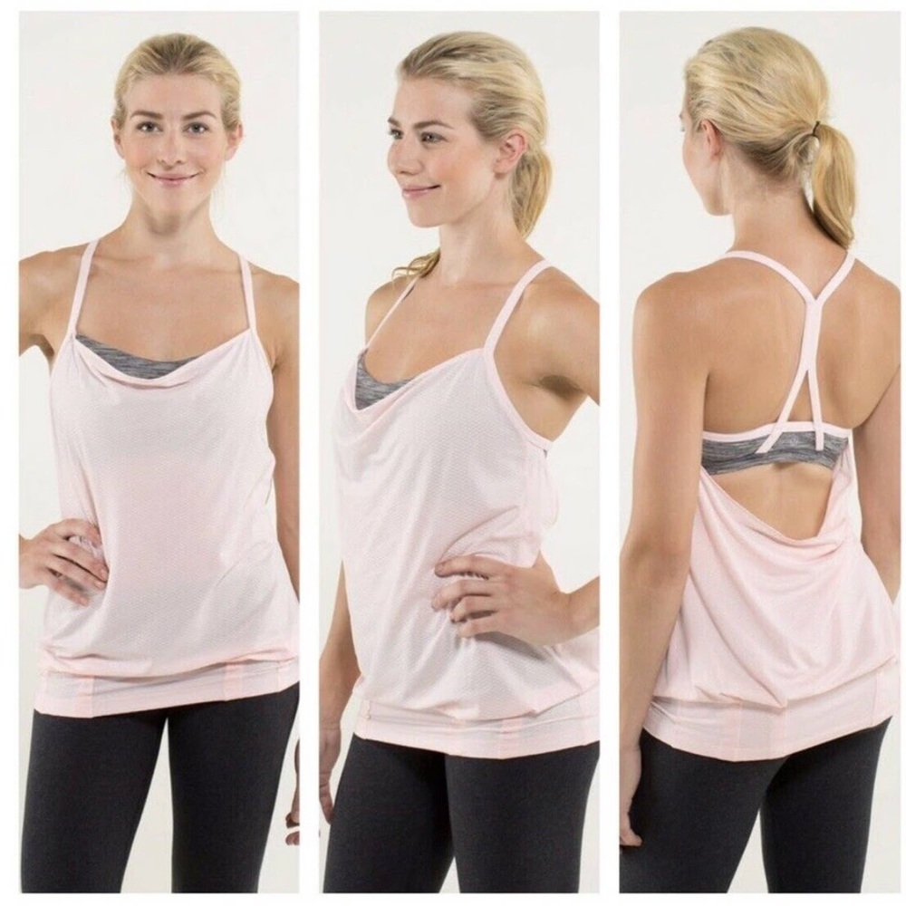lululemon athletica Light Pink Cover Your Butt Tank Top